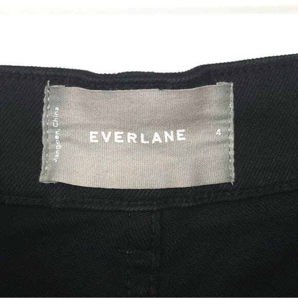 Everlane The Way-High Twill Short Cotton Stretch Black - Picture 3 of 6